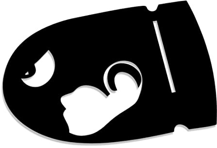 Mario Bullet Bill XL 0155 (schwarz) // Sticker OEM JDM Style Aufkleber