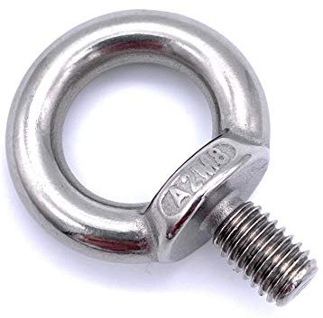 5 Stk. Ringschrauben Edelstahl V4A | M8 ähnl. DIN 580 [ Größe Wählbar M6 - M16 ] Augenschraube Oesenschraube Oesen mit Außengewinde Ringösen aus rostfreiem Stahl (A4, M8)