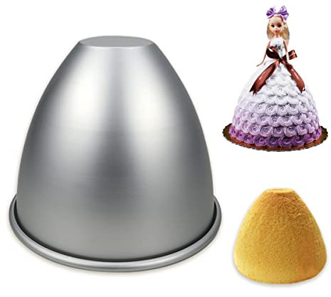 DOERDO Doll Dress Cake Pan Mold Princess Doll Cake Bottom Mold Baking Dessert Mold for Home Party, 10X10cm