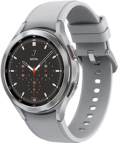 SAMSUNG Galaxy Watch4 Classic BT 46mm SmartWatch Acciaio Inox, Ghiera Rotante, Monitoraggio Benessere, Fitness Tracker, Colore Argento