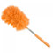 sourcing map Microfiber Cleaning Duster, 12 to 31.5 Inch Washable Extendable Brush Flexible Feather Duster for Window Furniture, Orange