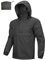 Outdoor Ventures Veste de pluie imperméable légère à capuche coupe-vent d'extérieur pliable respirante coupe-vent pour voyage, camping, course à pied, randonnée, Noir , L
