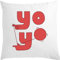 Yo Yo Toy Trick Graphic Weißes Kissen 40x40cm mit Füllung Weiß One Size