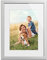 KHG Bilderrahmen lackiert mit stabilem Glas und Passepartout, MDF Ideal für Portraits, Urkunden, Poster, Puzzles & Collagen, 30x40 cm Weiß
