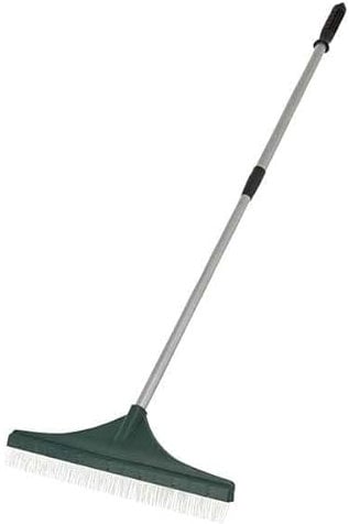 Turfmatic™ Artificial Grass Rake - Manual Sweeper - Fake Grass Leaf & Debris Broom - Height Adjustable Handle