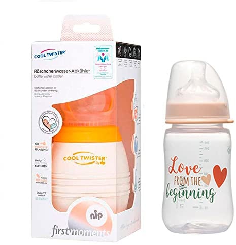 NIP Flaschenkühler Cool Twister + NIP Flasche 260ml mit Sauger Gr. M ab Geburt
