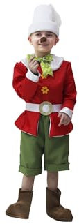 Pegasus COSTUME PINOCCHIO BAMBINO VESTITO CARNEVALE FAVOLA DI PINOCCHIO (7/8 ANNI)