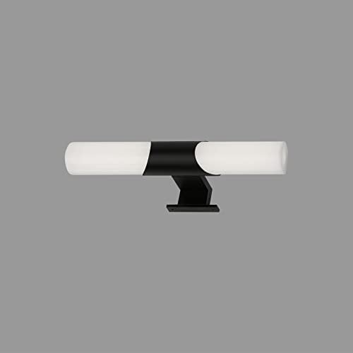 BRILONER Leuchten - LED Spiegelleuchte Bad, Spiegellampe Badezimmer, IP44, tralweiße Lichtfarbe, 7W, Schwarz, 32 cm, 2113-015