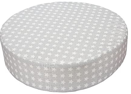 Chickwin Sitzerhöhung Stuhl Kind, Waschbar Baby Tragbar Sitzkissen Kinder Tragbares Boostersitze Verstellbar Zerlegbar Kleinkind Sitzerhöhung Kissen für Esstisch Reise (32x32x8cm,Silberner Stern)