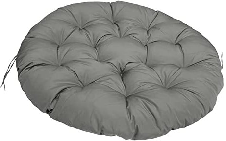 Milageto Stuhlkissen Sitzkissen für Schaukelstuhl, Rundes Dickes Stuhlkissen, Sitzkissen Matte für Indoor Outdoor Patio Hängesessel - 60×60CM, Dunkelgrau