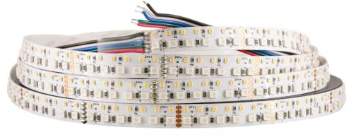 iluminize LED-Lichtband Color & White Pro, 24V, 7.2W/m, 12mm | Schnitt alle 5cm - RGBW zweireihig (3000K IPNano)