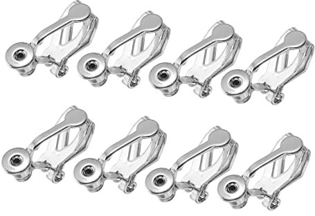 COHEALI 8pièces Earring Base Non-pierced Ear Clips Diy Triangle Earring Findings Accessoires De Fabrication De Boucles Oreilles