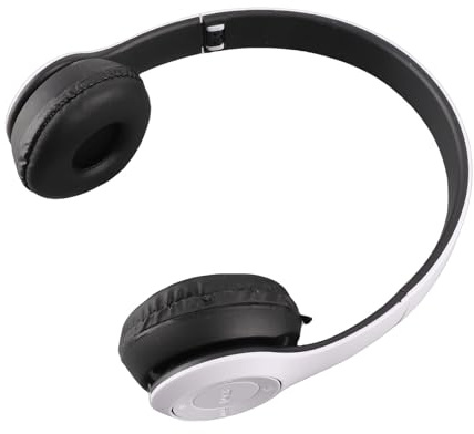 Cuifati P47 -Headset, Multifunktionaler, Faltbarer Kabelloser Sportkopfhörer mit HiFi-Stereo-Sound, Technologie und Ergonomischem Design für Reisen Im Home-Office (Weiss)