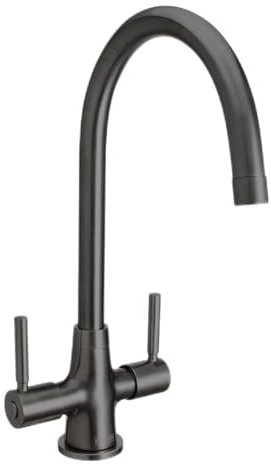 Bristan MZ SNK EF GM Monza Easyfit Mono Sink Mixer Twin Lever, Gun Metal Grey