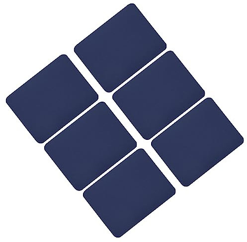 sourcing map 6Stk Aufbügelbarer Aufnäher Stoff Reparatur Flicken Aufbügeln Ausbessern Stoff Marine Blau 4.9x3.7 für Kleidung Reparatur Hosen Taschen Loch Reparatur und Dekoration