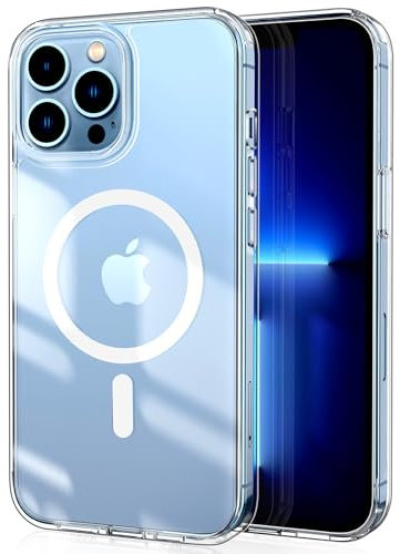 CACOE Magnetisch Hülle für iPhone 13 Pro Max Hülle 6.7 Zoll,kompatibel mit MagSafe,Durchscheinende Matt Handyhülle Stoßfest Kratzfest Schutzhülle Cover