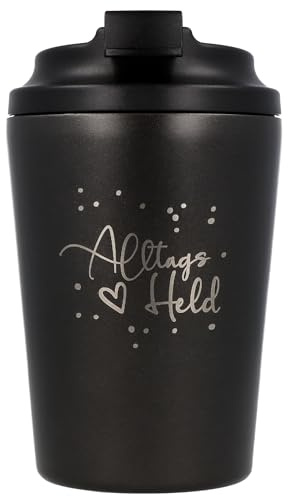 Spruchreif | Thermobecher mit Deckel | Edelstahl Isolierbecher | Thermobecher für Unterwegs | Heiß-/Kaltgetränke | Alltags Held