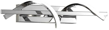 Reality Leuchten LED Wandleuchte Isabel R22201106, Metall Chrom, inkl. 8.5 Watt LED, Switch Dimmer