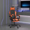 LIANGDONFC ohrensessel Vintage、kinosesselGaming-Stuhl mit Fußstütze Schwarz und Orange KunstlederWohnzimmer, Büro,