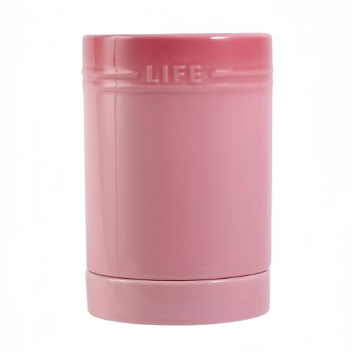 Dowbom Küchenutensilienhalter für Arbeitsplatte, Keramik-Kochutensilien-Topf, Besteckhalter, Essstäbchenhalter für die Küche (Rosa, 10,2 cm), KZT-014