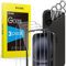 SPARIN Protector de pantalla para iPhone 16, 3 + 3 unidades, protector de pantalla y protector de cámara con ayuda de posicionamiento, antiarañazos, sin burbujas, dureza 9H, transparente