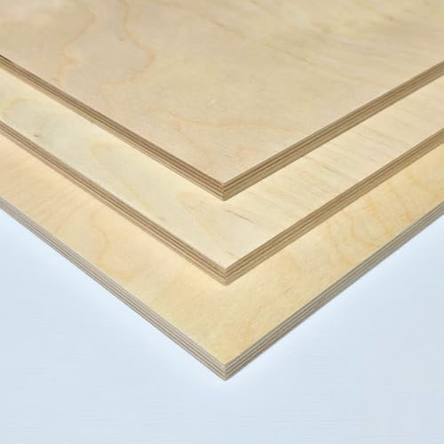 AtHaus® Placas de Contrachapado 10 mm | Tableros Multiplex | Placas de Madera | Cortes Disponibles: 50x40 cm