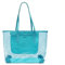 MISAKO Monoplastic bolso shopper grande transparente con estampado monogram Mujer - Monoplastic Azul 30 X 47 X 15 cm