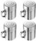 Whyzsjnclg Spice Shaker in Acciaio Inossidabile Dispenser di Pepe di Sale con Manico a Manico 4 Pezzi, spezie Shaker