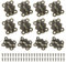 sourcing map 12Pcs 180 Degree Small Hinges for Wooden Box, 1.2 Long Folding Butt Hinges Cabinet Hinges with Screws for Cabinet Doors Wooden Box Drawer (Bronze)