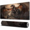 FEHWI Gaming Mouse Pad Extra Large Keyboard Mouse Mat Desk Pad Soft Smooth Surface and Anti-Slip Rubber,Gorgeous fantasy red dragon art - digital illustration,16x35.5 in