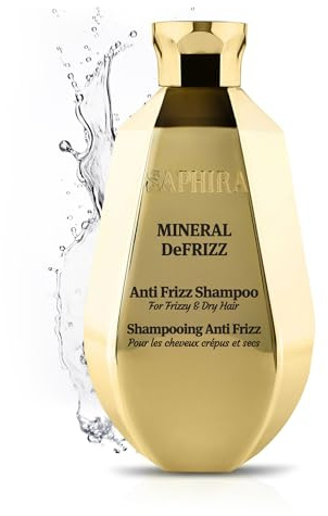 Saphira Mineral DeFrizz Anti Frizz Shampoo 250 ml | reich an Mineralien reinigt sanft und kontrolliert Frizz und widerspenstiges Haar