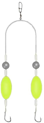 Doppelhaken mit umgekehrter Grundschnur, Doppelhaken zum Angeln, verhedderungssicheres Split-Haken-Design für sanftes Werfen, geeignet für Jigging, Drifting und Casting in Süßwasser und Salzwasser.(10