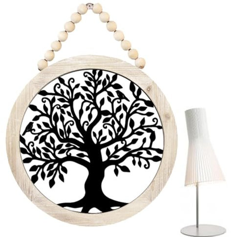 Decorazione per albero della vita, decorazione da parete, albero della vita, in ferro battuto nero, per la casa, decorazione da parete, albero in metallo, sala da pranzo, decorazione traforata e altre