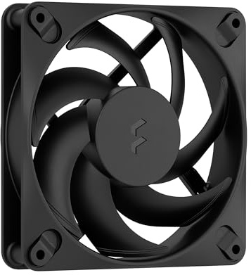 Fractal Design - Dynamic 3 12 Black 120 mm PWM Fan – Swept Blade Design – Daisy-Chainable Cable – Rifle Bearing
