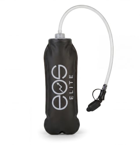 Eos Elite Water Bladder, Soft Flask Hydration Reservoir | Lightweight Hydration Reservoir, Leak-Proof Screw Cap, Anti-Slosh Foldable Bottle, Fits UltraLight Running Vest Pockets