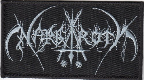 Der Wikinger Laden - Nargaroth Logo-Aufnäher, 12 x 6.5 cm, Rechteckig, Schwarz, weiß