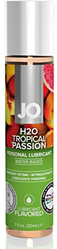 SystemJo Flavored H2O Tropical Passion - Gleitgel auf Wasserbasis mit dem Geschmack / Duft von exotischen Früchten - 30 ml / 1 fl.oz