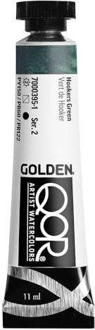 GOLDEN QoR Artist Watercolors, Hooker's Green, 11 ml Tube