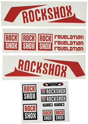 Ecoshirt Aufkleber Gabel Stickers Fork Rockshox Revelation 2016 AM38 Stickers Aufkleber Decals Adesivi Bike BTT MTB Cycle, Rot 29