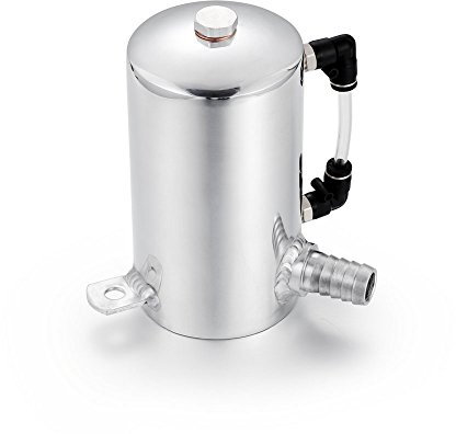 Heinmo Universal Car Contenitore Per raccolta olio in alluminio Contenitore Per serbatoio Serbatoio di sfiato 0.5L 19mm BARB