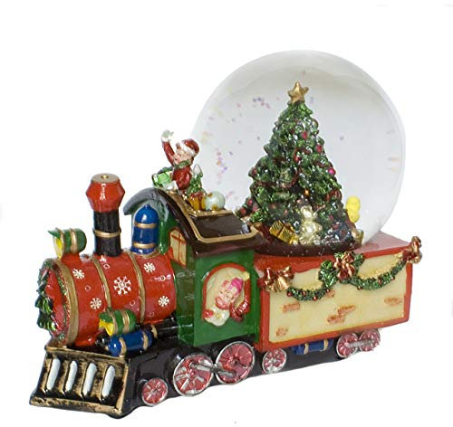 Weihnachten Spieluhr Schneekugel Lokomotive We Wish You
