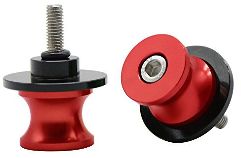 MZ-STORE Universal CNC Aluminium Ständeraufnahme M6 x 1,5 Bobbins Montageständer für YZF R1 R3 R6 R25 R125 R1000 R6S MT-01 MT-03 MT-09 MT-10 RSV4 RSV4 R (Rot)