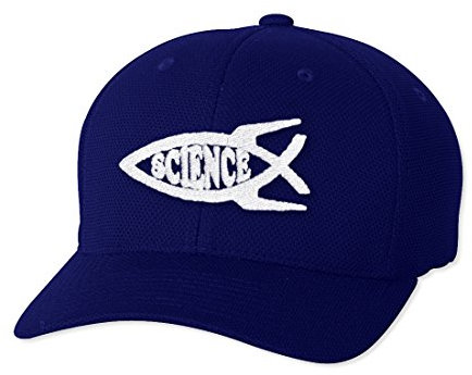 Rocket Science Fisch-Mütze mit Stickerei, Flexfit für Erwachsene, Cool & Dry Piqué - blau - Einheitsgröße