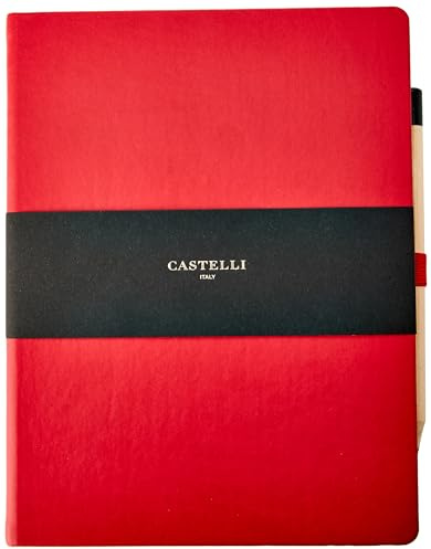 Castelli rq27/25–757 Große Gefütterte liniert Tucson Notebook – Koralle rot