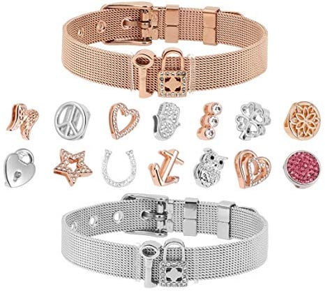 Just4Trend Charms für Mesh Armband 10mm | Mesh Charmband | Mesh Charmarmband - austauschbar Module