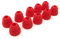 5 Pairs of Double Flange Replacement Earbud Tips fit Powerbeats, LG, Symphonized, iFrogz, Mpow, Skullcandy, Panasonic Headphones (Red)