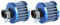Mintice 2 Pezzi 12mm Filtro Aria di Moto Blu Motociclo Filtro Aspirazione Aria Sostituzione Universale Fredda Presa D'aria Filtro Turbo Pulita Sfogare Veicolo