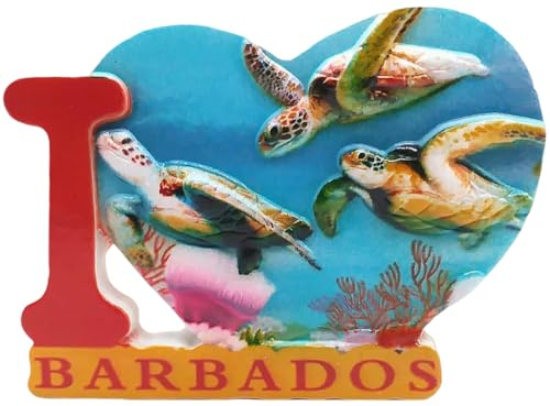 3D Sea Turtle of Barbados Caribbean Fridge Magnet Souvenir Gift,Home & kitchen Decoration Magnetic Sticker,Barbados Refrigerator Magnet Collection