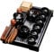 fanquare Chinese Black Ceramic Kung Fu Tea Set with Tea Tray and Small Tea Tools, Porcelain Tea Service