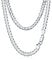Amberta 925 Sterling Silber Halskette Herren Kubaner Kette, Italienische Miami Panzerkette: 5 mm Herren Kette 55 cm